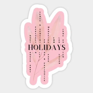 SUMMER HOLIDAYS - Jane Austen novels design Sticker